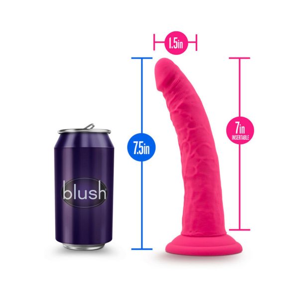 Ruse Jimmy Realistic 7.5 in. Silicone Dildo Hot Pink - Image 2