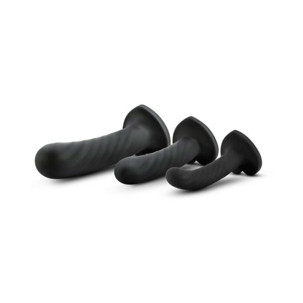 Temptasia Twist Kit 3-Piece Silicone Dildo Set Black - Image 3