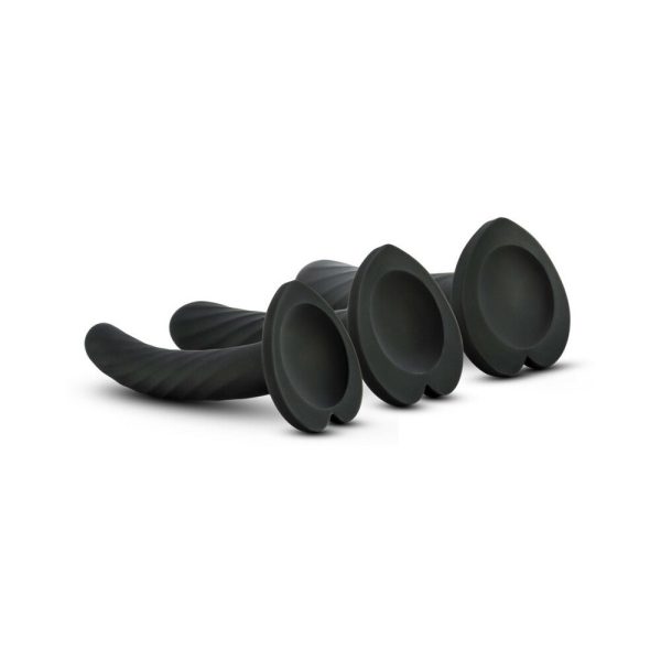 Temptasia Twist Kit 3-Piece Silicone Dildo Set Black - Image 4