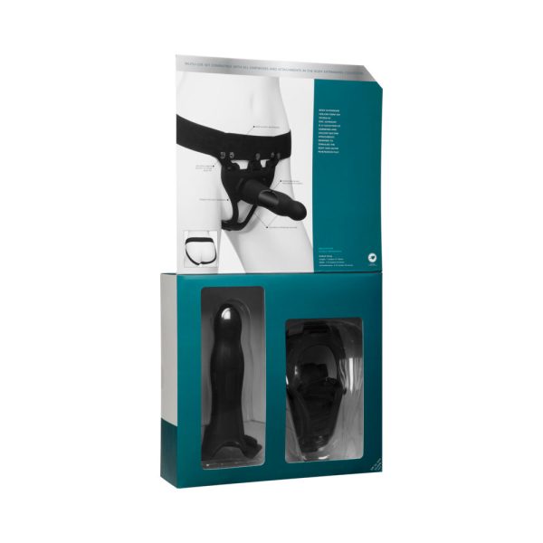 Be Daring Body Extensions Hollow Slim Dong Strap-On 2-Piece Set Black - Image 10