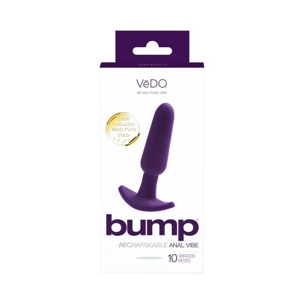 VeDO Bump Rechargeable Anal Vibe - Deep Purple - Image 5