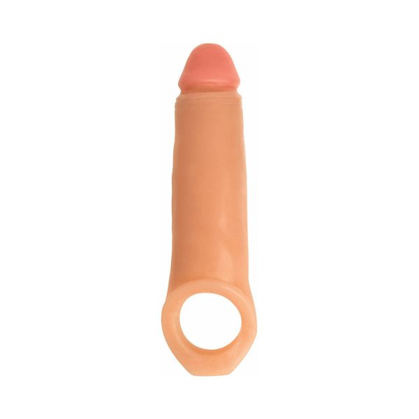 Curve Toys Jock 2 in. Enhancer with Ball Strap Extension Sheath Beige - Image 2