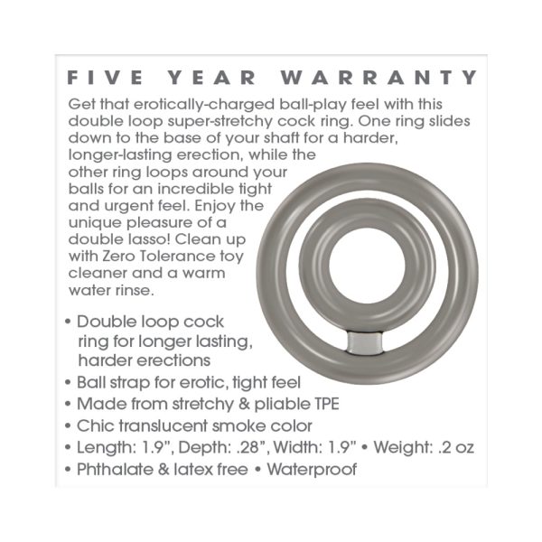 Zero Tolerance Bullseye Dual Ring Cockring Smoke - Image 5
