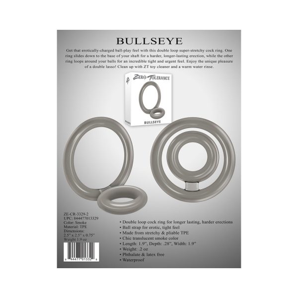 Zero Tolerance Bullseye Dual Ring Cockring Smoke - Image 6