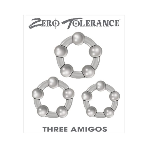 Zero Tolerance Three Amigos 3-Piece Cockring Set Clear - Image 5