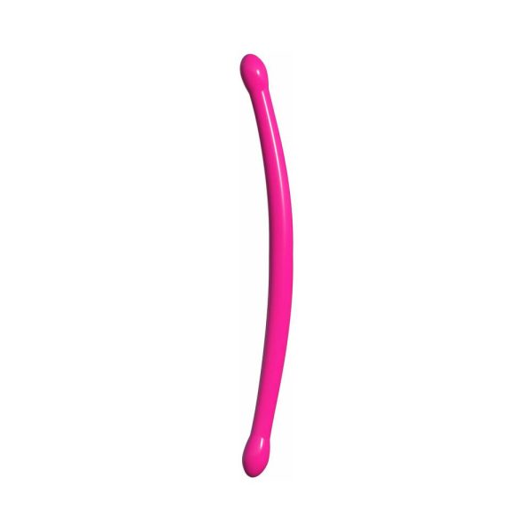 Classix Double Whammy 17.25 in. Flexible Dual-Ended Dildo Pink - Image 2