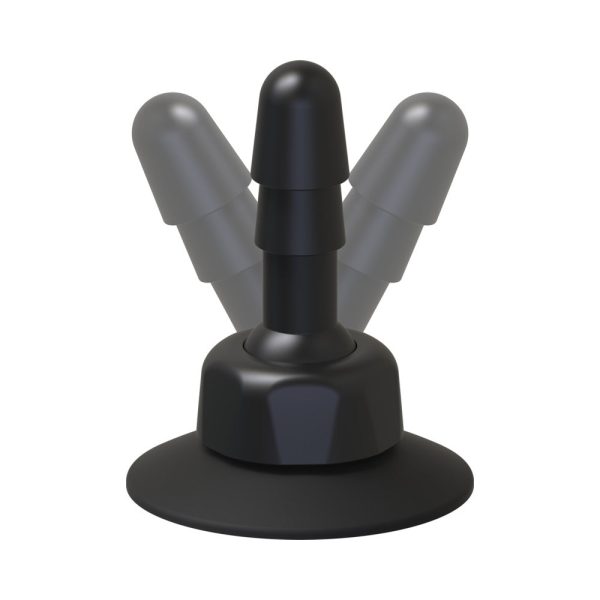 Vac-U-Lock - Deluxe 360° Swivel Suction Cup Plug- Black - Image 3