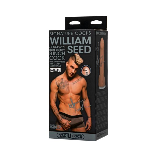 Signature Cocks - William Seed - 8in ULTRASKYN Cock w/Removable Vac-U-Lock Suction Cup Vanilla - Image 9
