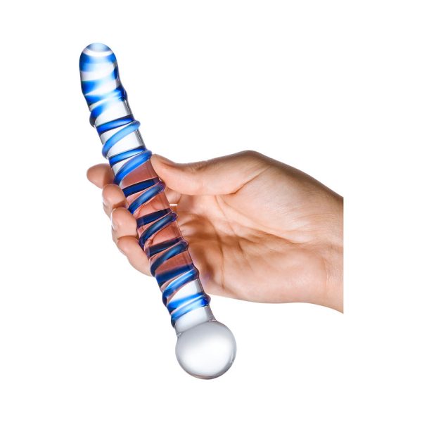Glas Mr. Swirly 6.5 in. G-Spot Glass Dildo - Image 4
