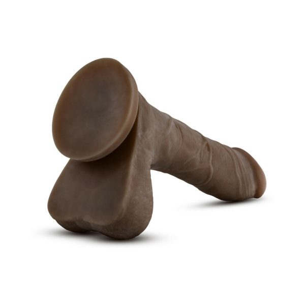 Au Naturel Mister Perfect 8.5 in. Posable Dual Density Dildo with Balls Brown - Image 4