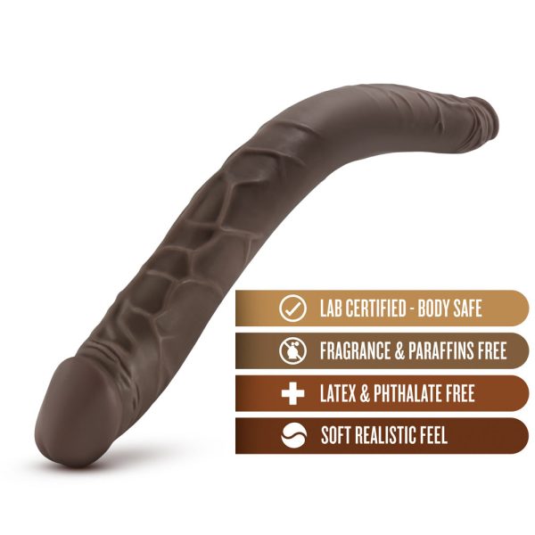 Dr. Skin 16 in. Double Dildo Brown - Image 6