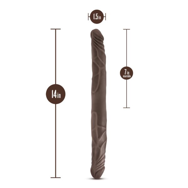 Dr. Skin 14 in. Double Dildo Brown - Image 5