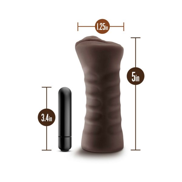 Hot Chocolate Brianna Vagina Stroker with Bullet Vibrator Brown - Image 6