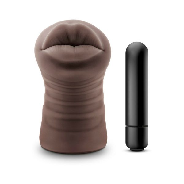 Hot Chocolate Renee Oral Stroker with Bullet Vibrator Brown - Image 2
