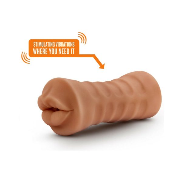 M for Men Isabella Oral Stroker with Bullet Vibrator Tan - Image 4