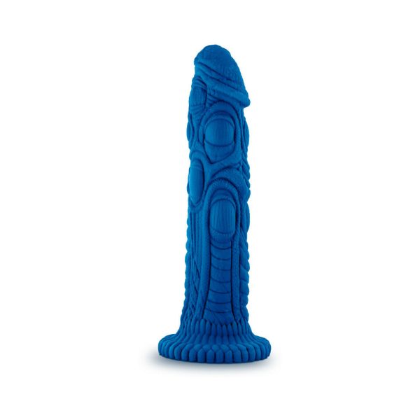 The Realm Draken 7.5 in. Silicone Lock On Fantasy Dildo Blue - Image 2