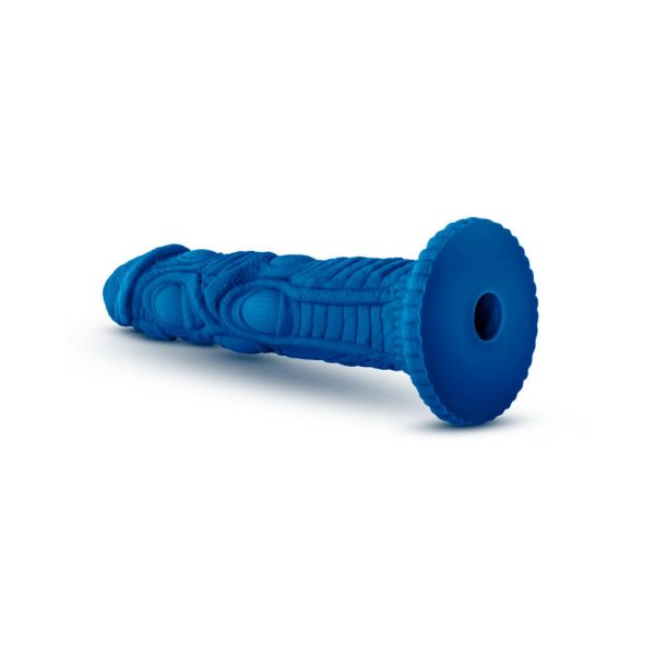 The Realm Draken 7.5 in. Silicone Lock On Fantasy Dildo Blue - Image 4