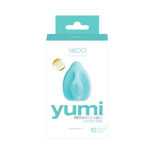 VeDO Yumi Rechargeable Finger Vibe - Tease Me Turquoise - Image 5