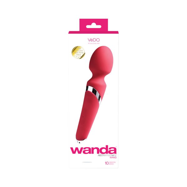 VeDO Wanda Rechargeable Wand Vibe - Foxy Pink - Image 5