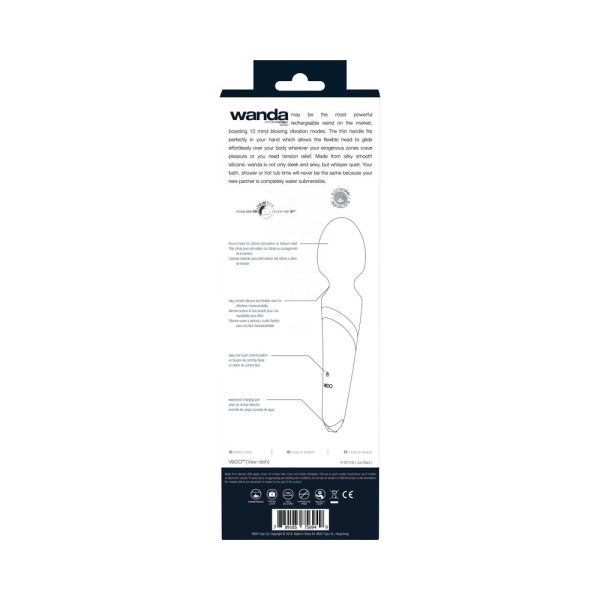 VeDO Wanda Rechargeable Wand Vibe - Just Black - Image 8