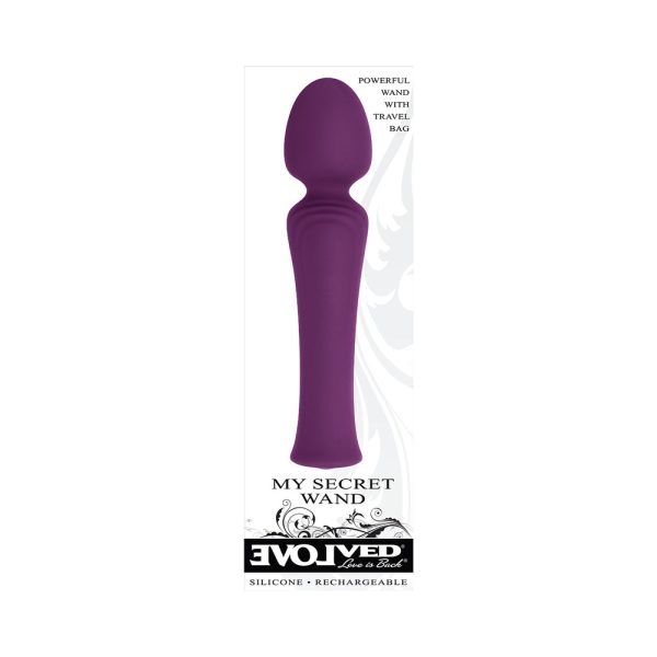 Evolved My Secret Wand Rechargeable Silicone Wand Vibrator Purple - Image 8