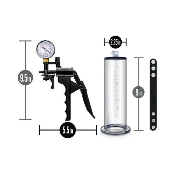 Performance VX8 Premium Penis Pump System with Silicone Cock Strap Clear - Image 5