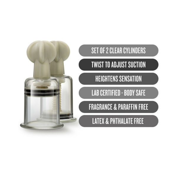 Temptasia Clit and Nipple Twist Suckers 2-Piece Set Large Clear - Image 4