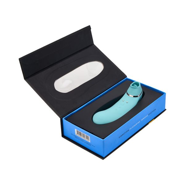 Nu Sensuelle Trinitii 3-in-1 Suction Tongue Vibe Electric Blue - Image 6
