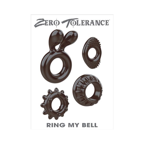 Zero Tolerance Ring My Bell 4-Piece Cockring Set Black - Image 5