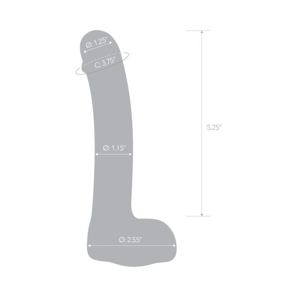 Glas 7 in. Realistic Curved Glass G-Spot Dildo - Image 7