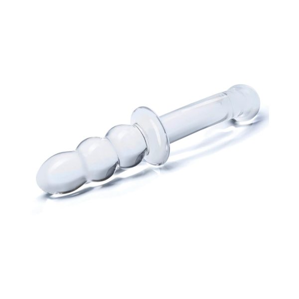 Glas 8 in. Ribbed G-Spot Glass Dildo - Image 3