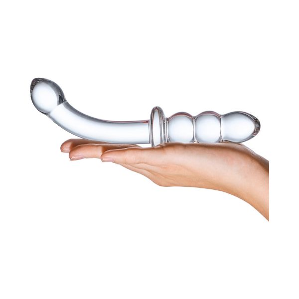 Glas 8 in. Ribbed G-Spot Glass Dildo - Image 5