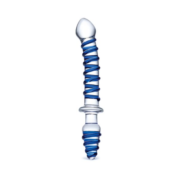 Glas 10 in. Mr. Swirly Double Ended Glass Dildo & Butt Plug - Image 2