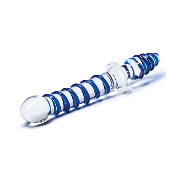 Glas 10 in. Mr. Swirly Double Ended Glass Dildo & Butt Plug - Image 3