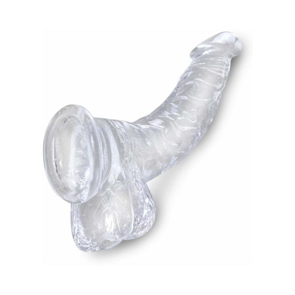 King Cock Clear 7.5 in. Cock With Balls Realistic Suction Cup Dildo - Image 4