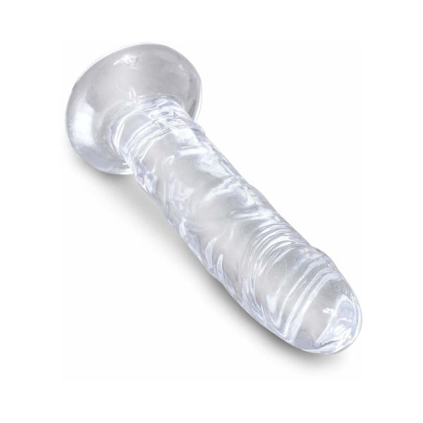 King Cock Clear 6 in. Cock Realistic Dildo With Suction Cup - Image 4