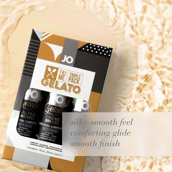 JO Tri Me Triple Pack Gelato Flavored Water-Based Lubricant 3-Pack - Image 4