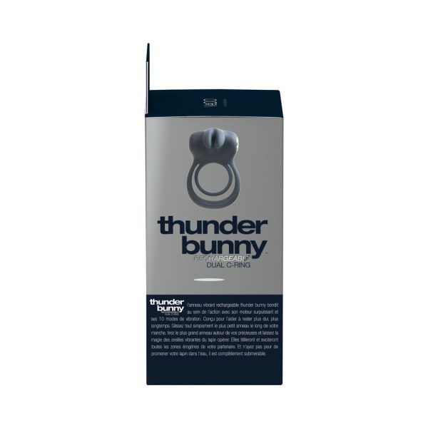 VeDo Thunder Bunny Rechargeable Dual Cockring Black - Image 6