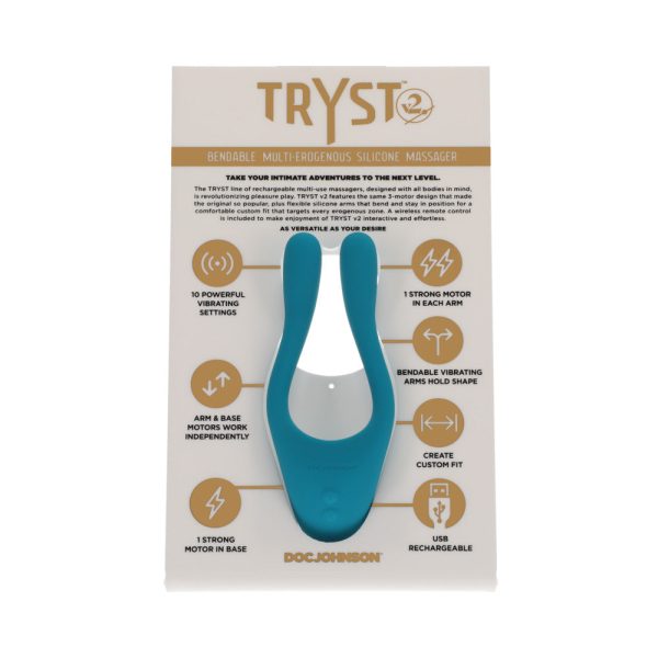 TRYST V2 Bendable Multi Erogenous Zone Massager with Remote Mint - Image 8