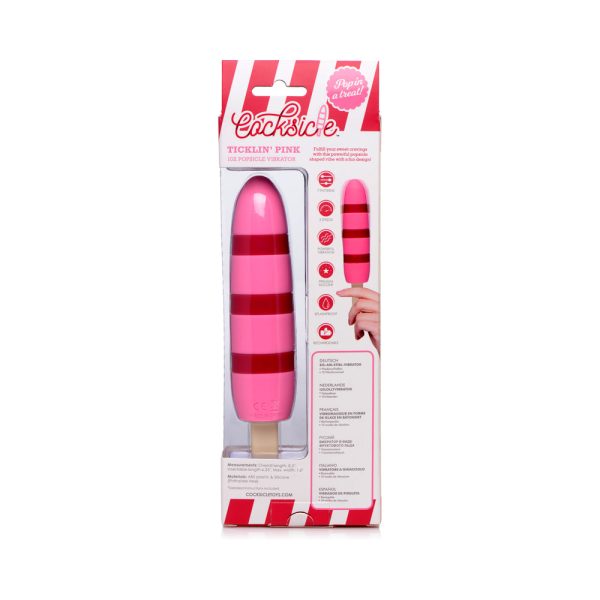 Cocksicle Ticklin'' Pink 10X Popsicle Vibrator - Image 4