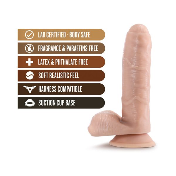 Loverboy Tony The Waiter Realistic 7 in. Dildo with Balls Beige - Image 5