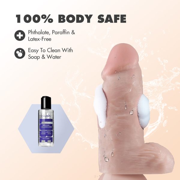 Dr. Skin Dr. Chubbs Realistic 10 in. Dildo with Balls Beige - Image 7