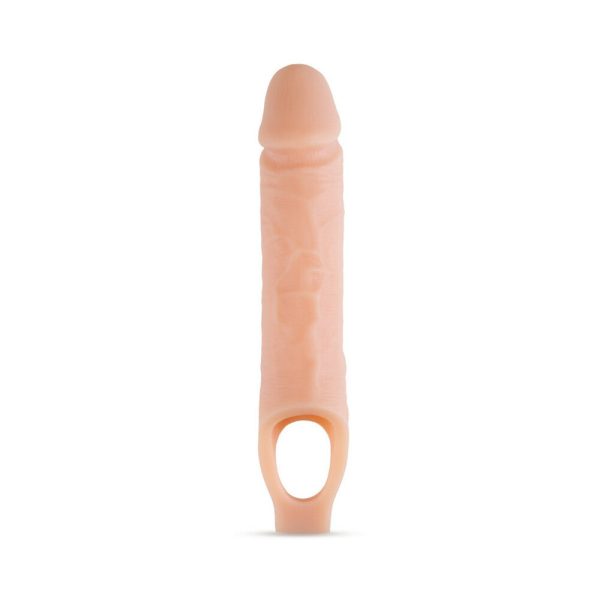 Performance Plus 10 in. Silicone Cock Sheath Penis Extender Sling Beige - Image 2