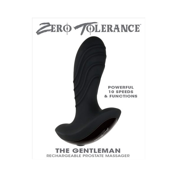 Zero Tolerance The Gentleman Rechargeable Vibrating Silicone Prostate Massager Black - Image 10