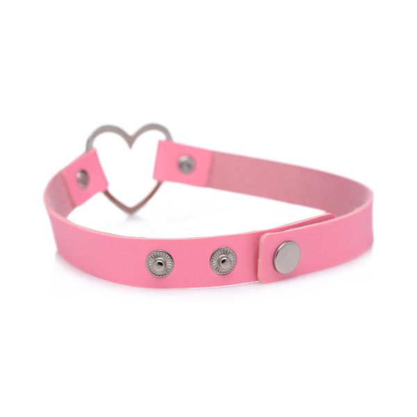 Master Series Sweet Heart Chrome Heart Choker Pink - Image 3
