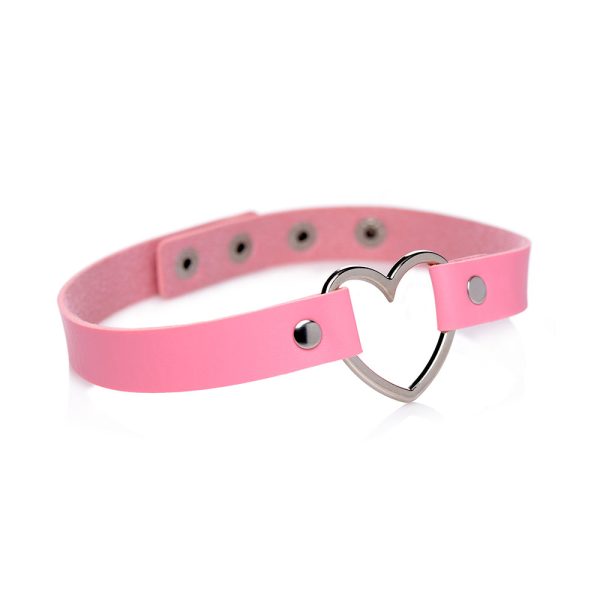 Master Series Sweet Heart Chrome Heart Choker Pink - Image 4