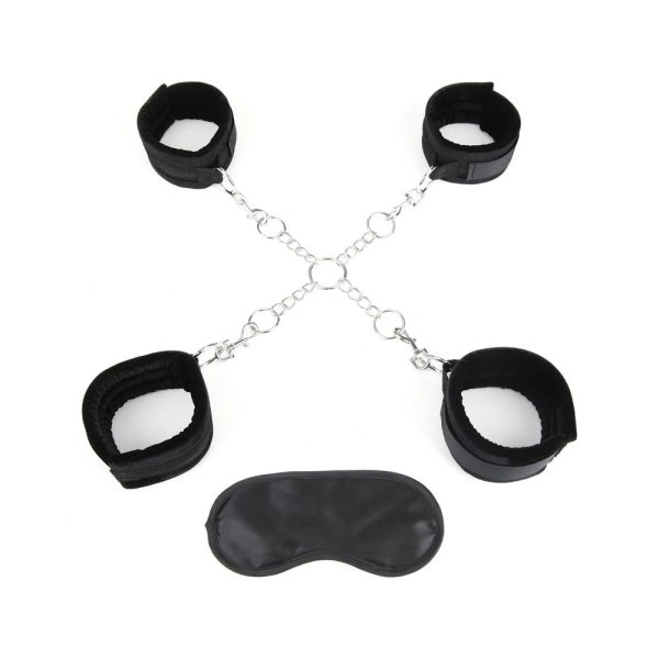 Lux Fetish Deluxe Chain Hog Tie with 4-Piece Cuff Set - Image 2