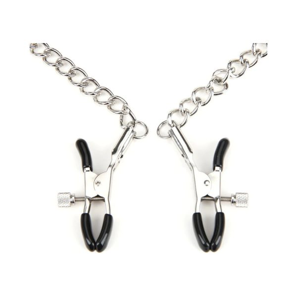 Lux Fetish Breathable Ball Gag with Adjustable Pressure Nipple Clamps - Image 3