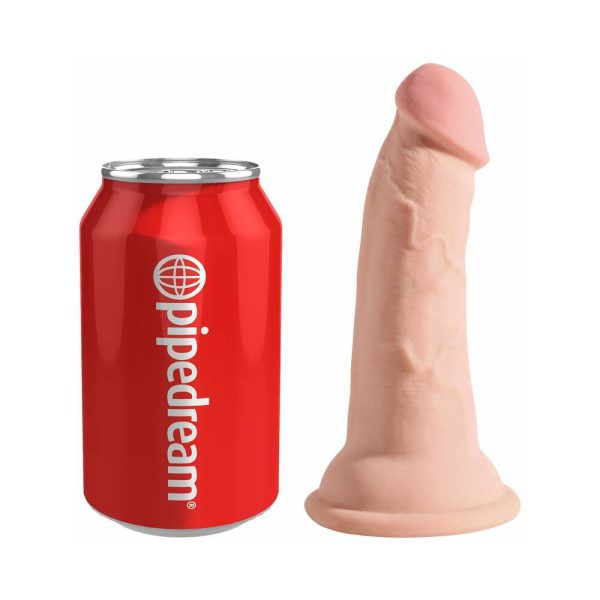 King Cock Plus 5 in. Triple Density Cock Realistic Dildo With Suction Cup Beige - Image 5