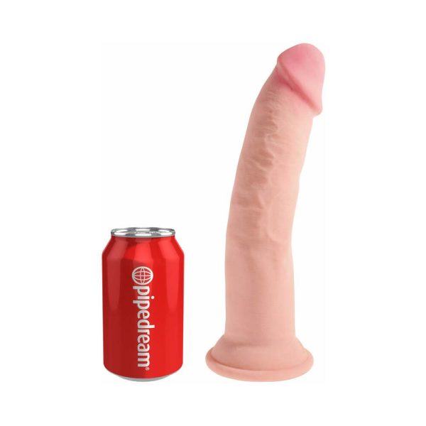 King Cock Plus 9 in. Triple Density Cock Realistic Dildo With Suction Cup Beige - Image 5
